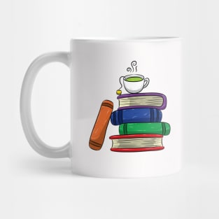Book Lovers Books and Tea Colorful Mug